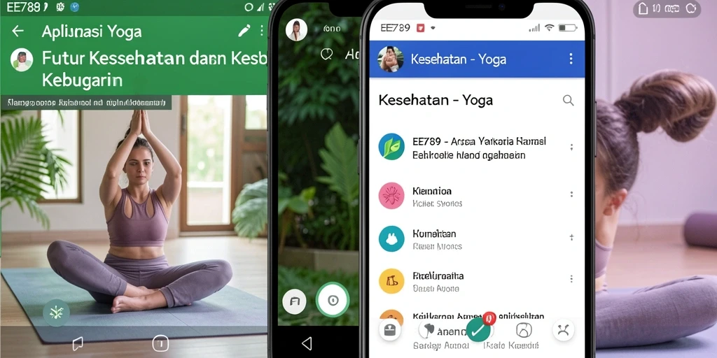 Tampilan antarmuka aplikasi EE789 untuk latihan Yoga yang intuitif.