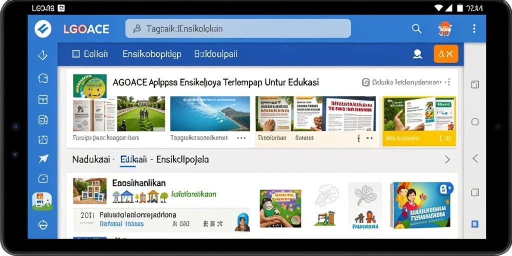 Antarmuka utama LGOACE yang menarik dan informatif.