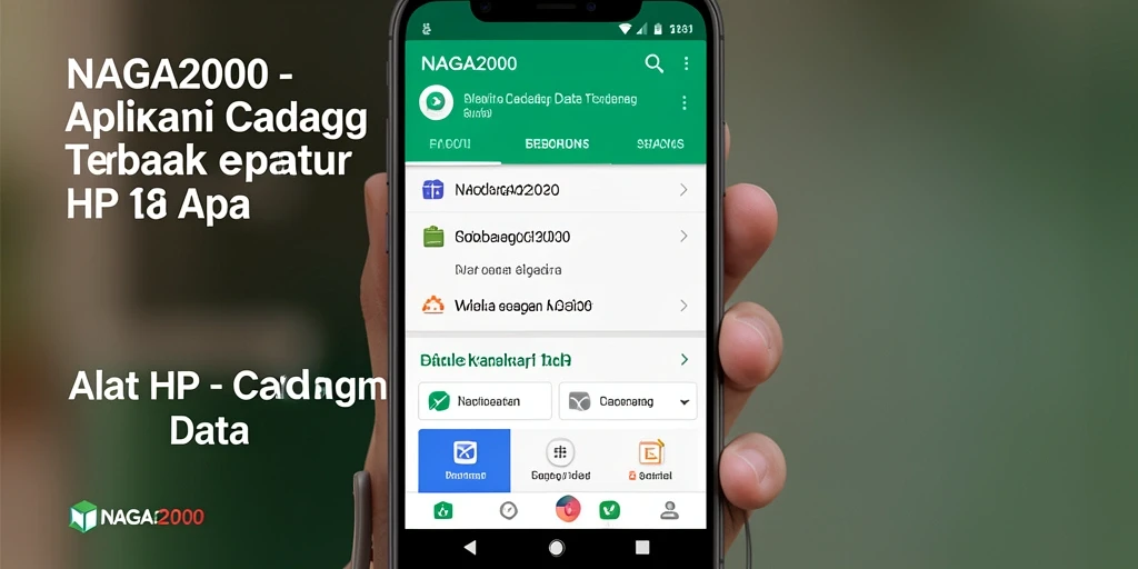 Antarmuka utama NAGA2000 untuk cadangan data yang simpel dan efisien.