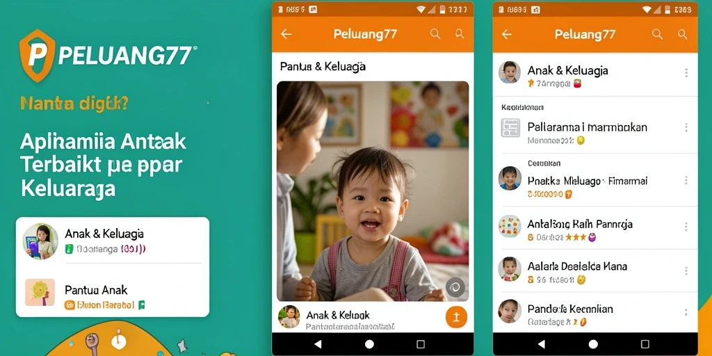 Tampilan antarmuka PELUANG77 dengan berbagai fitur Pantau Anak.