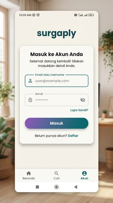 Panduan Masuk Akun Surgaply untuk Pengguna Android